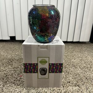 Scentsy Chromatic Wax Warmer Rainbow Crushed Glass Mosaic Full Sized